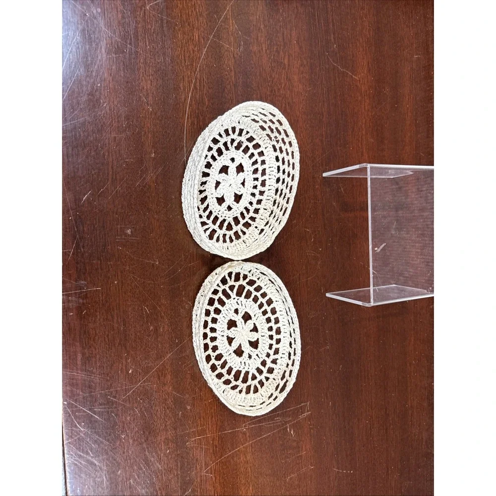 Vtg Crocheted Lidded Trinket Box Cottagecore Decor